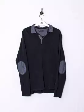 Marc O'Polo Navy Blue Long Sleeve Polo Shirt