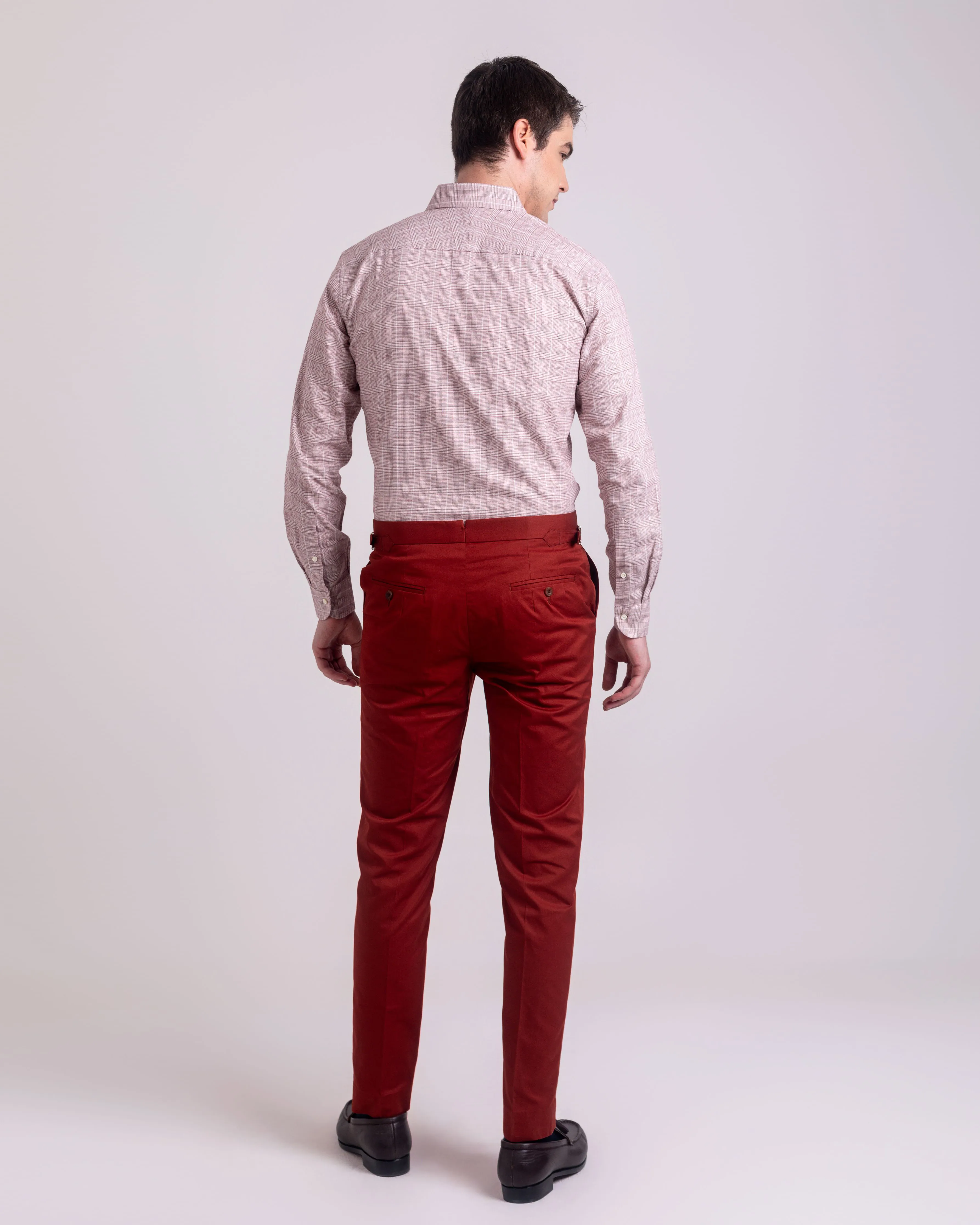 Red Prince Of Wales Check Shirt