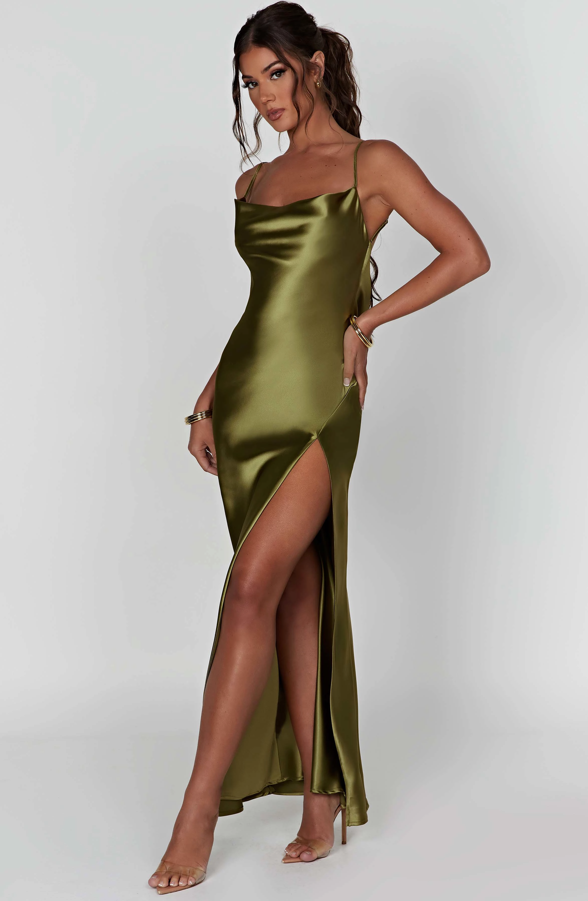 Maxi Dress in Khaki - Celestina