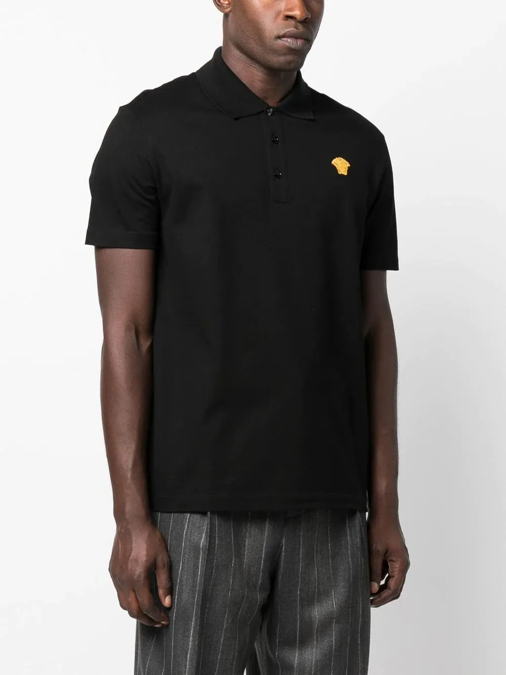 Medusa Polo Shirt With Embroidery