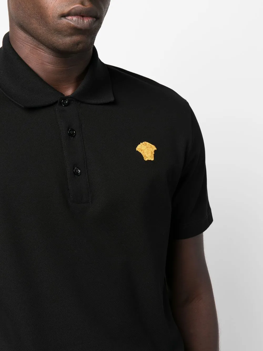 Medusa Polo Shirt With Embroidery