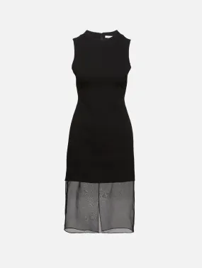 Jersey Midi Dress with Interlocking Design