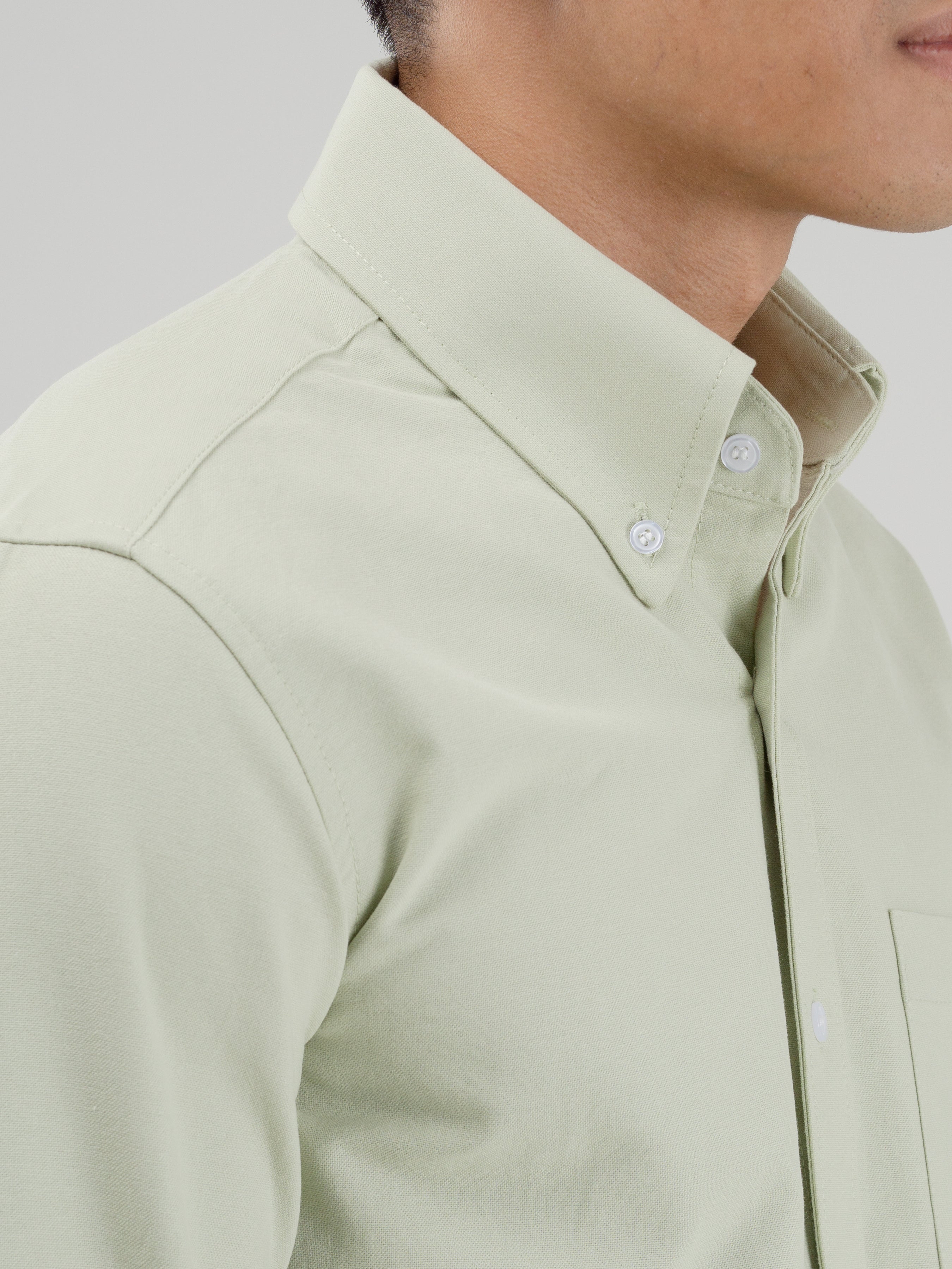 Mint Green Oxford Button-Down Collar Formal Shirt