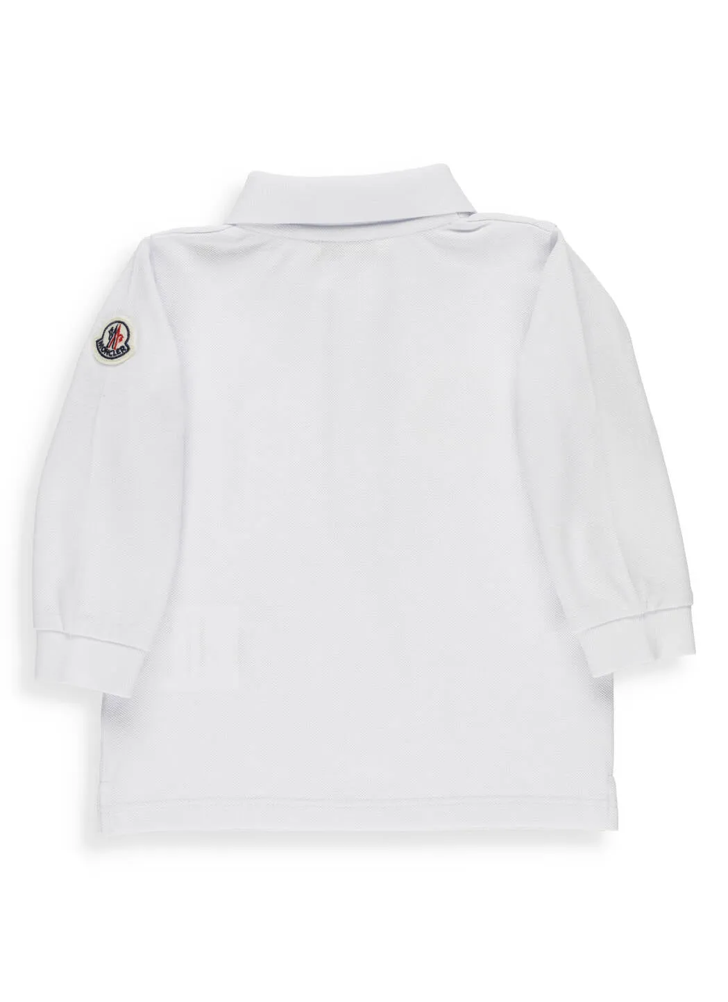 Moncler Kids Logo Patch Long-Sleeve Polo Shirt.