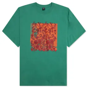 Green Monstera Leaf Print T-Shirt