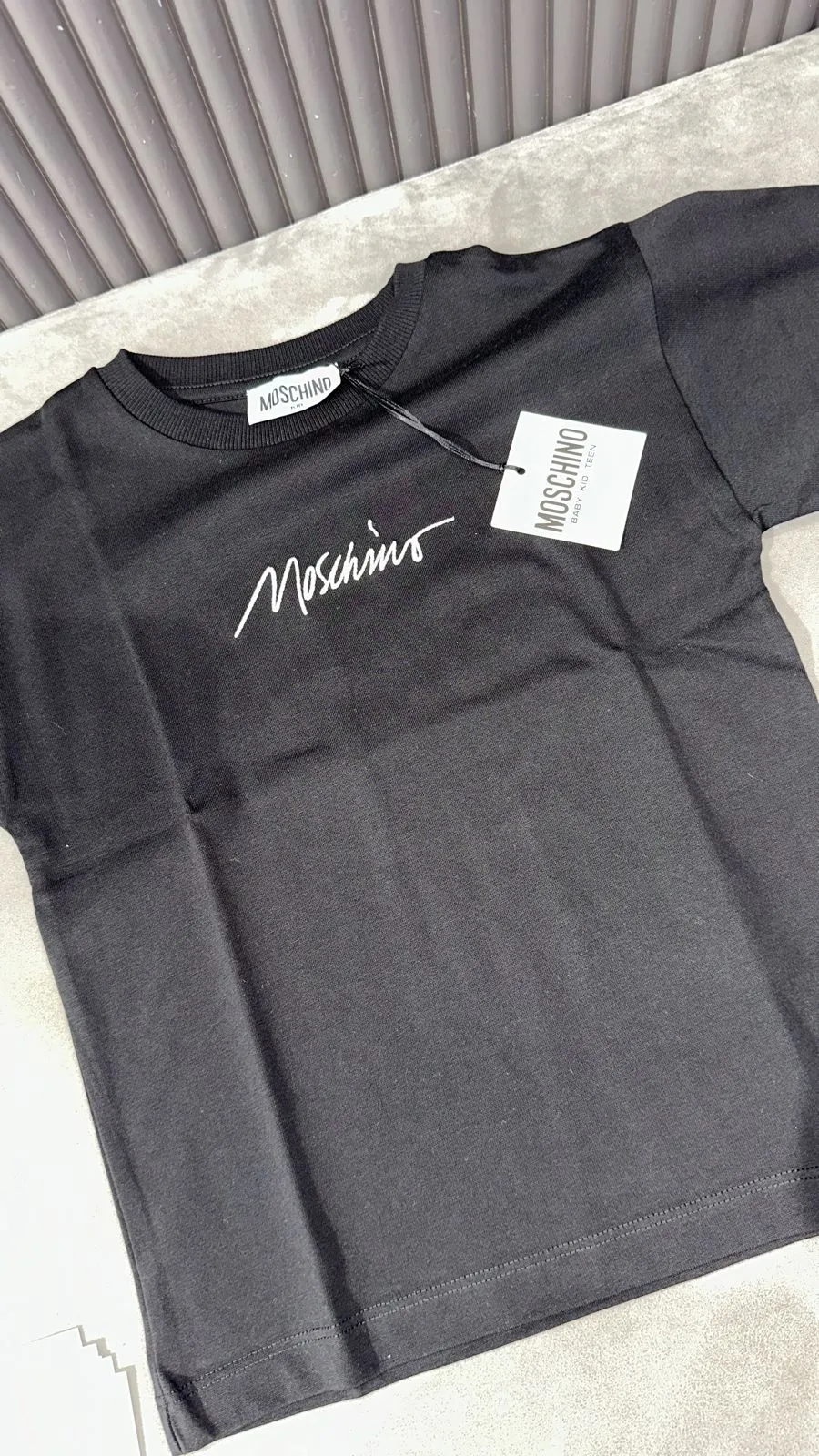 Moschino Black Cursive Logo T-Shirt