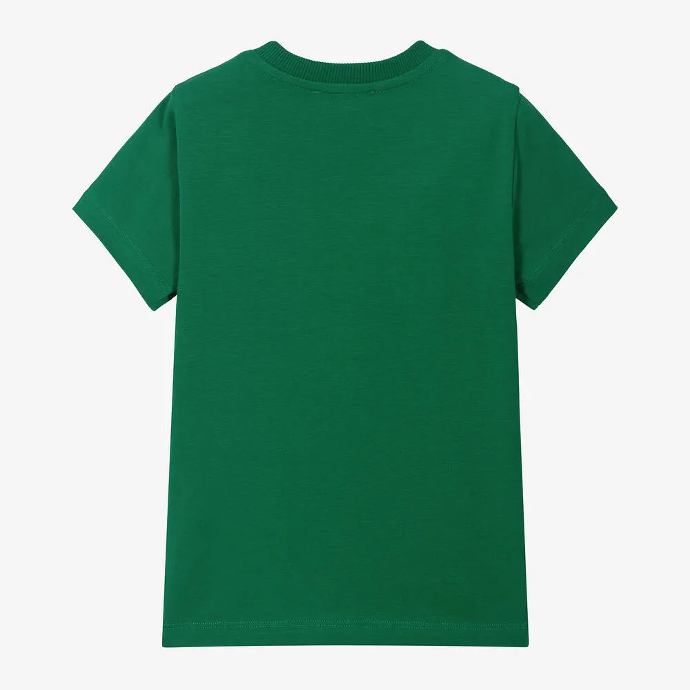 Bold Green Logo T-Shirt by Moschino