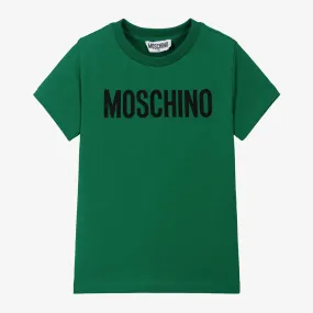 Bold Green Logo T-Shirt by Moschino