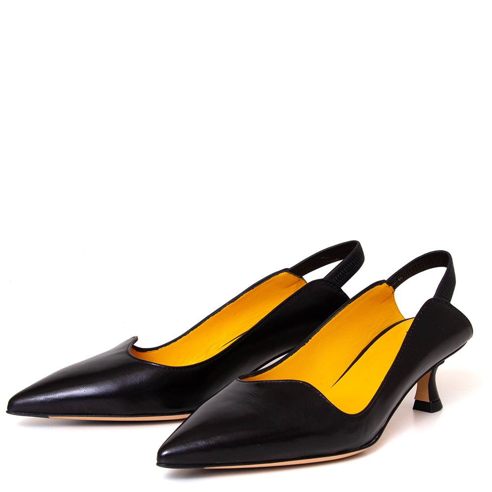 Naomi Women's Leather Slingback Pump.