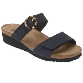 Women's Naot Anabel Slide Wedge Sandal in Navy Nubuck