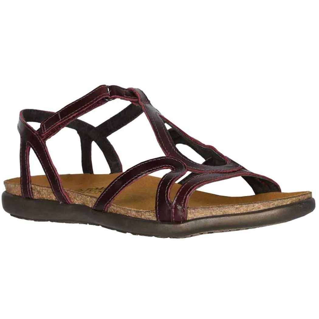 Women's Naot Dorith Sandal in Bordeaux Leather