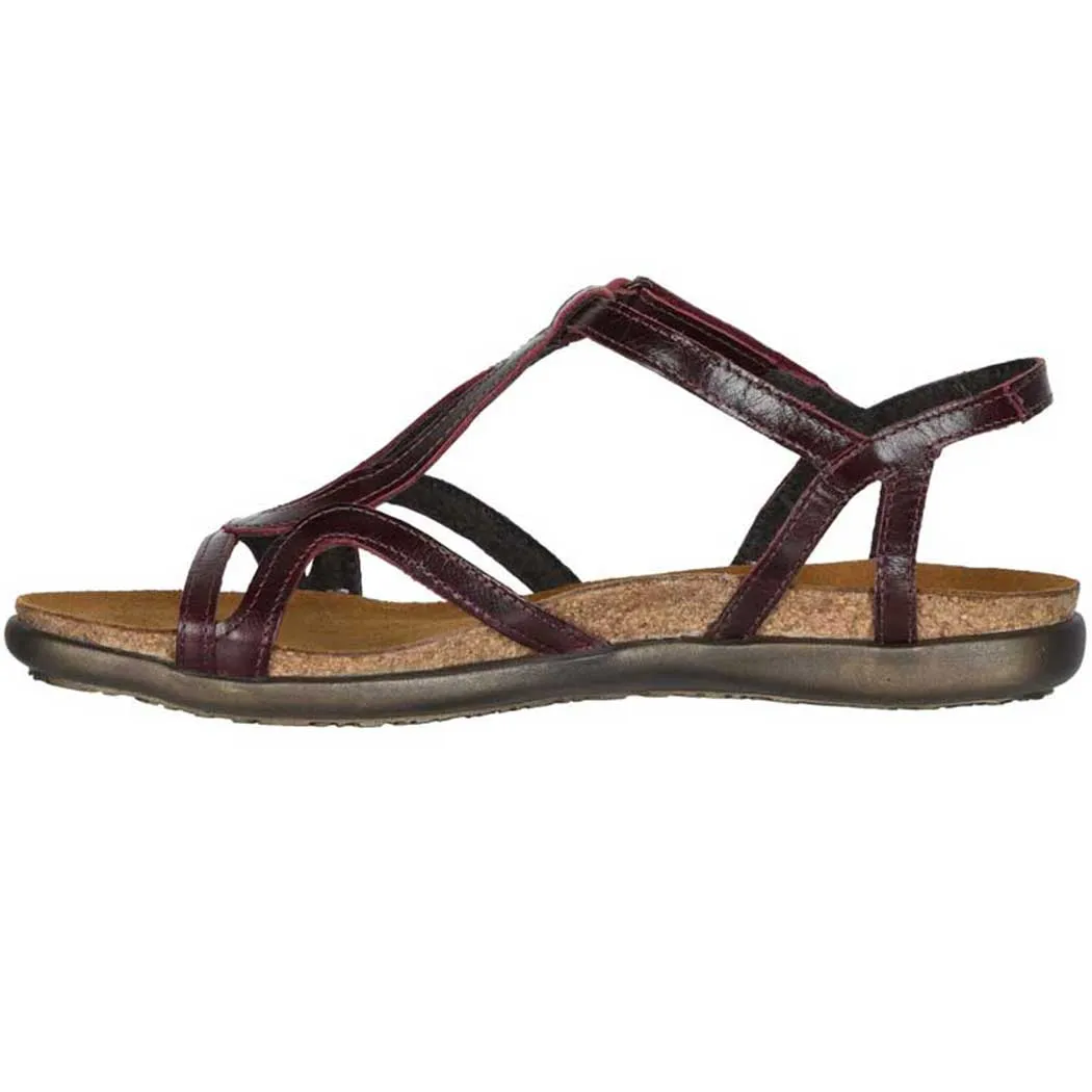 Women's Naot Dorith Sandal in Bordeaux Leather