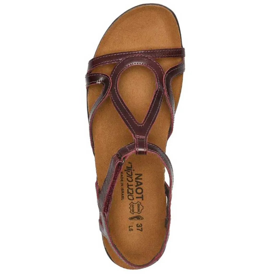 Women's Naot Dorith Sandal in Bordeaux Leather