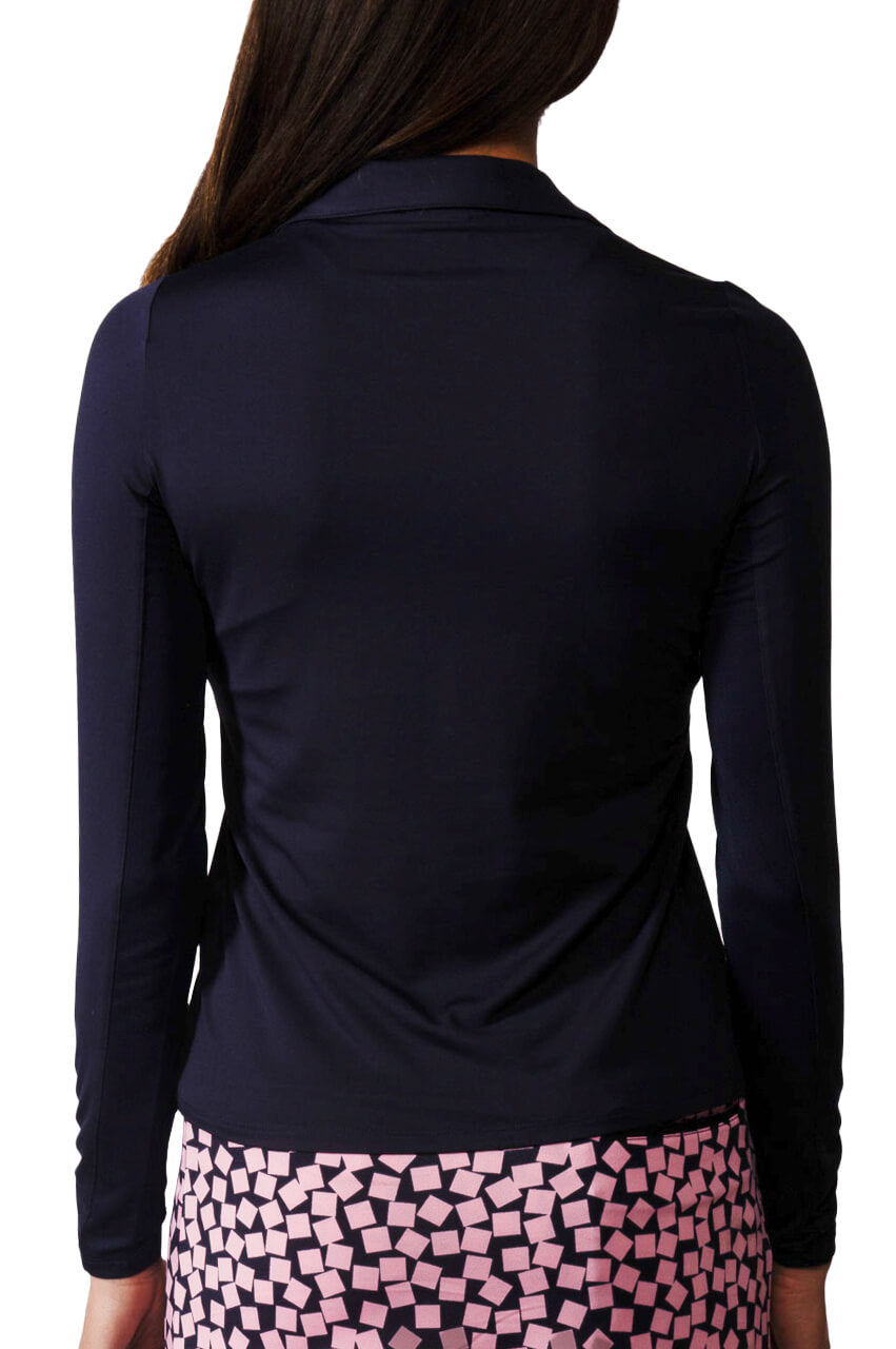 Navy Sport Polo Long Sleeve