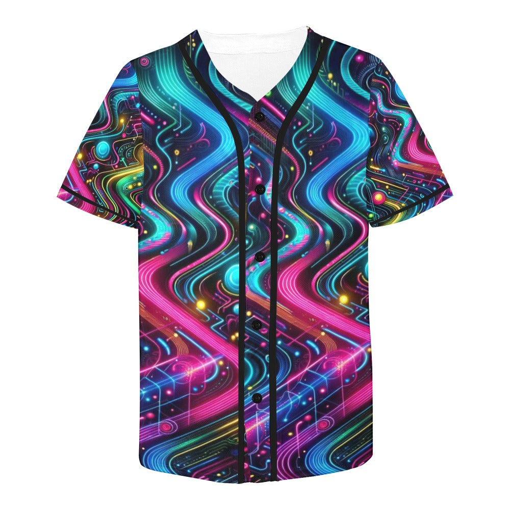 Neon Glow Rave Baseball Jersey