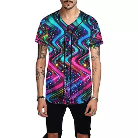 Neon Glow Rave Baseball Jersey