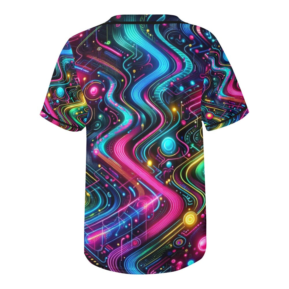 Neon Glow Rave Baseball Jersey