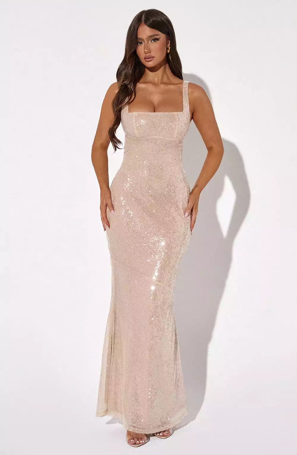 Nude Maxi Dress - Corinne