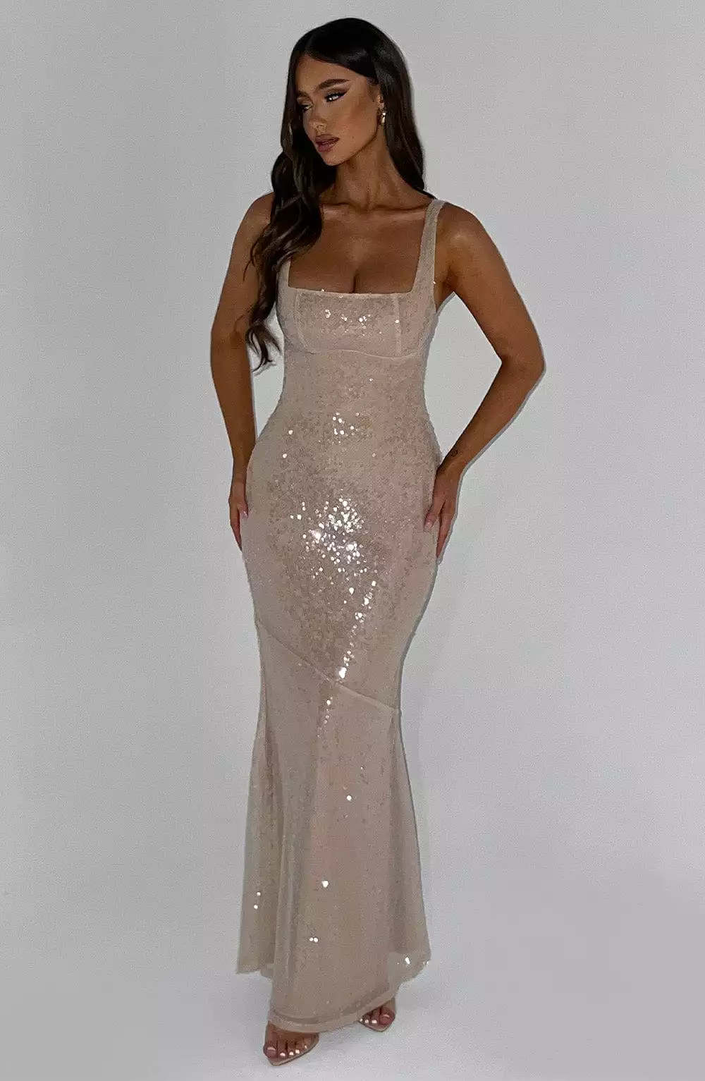 Nude Maxi Dress - Corinne