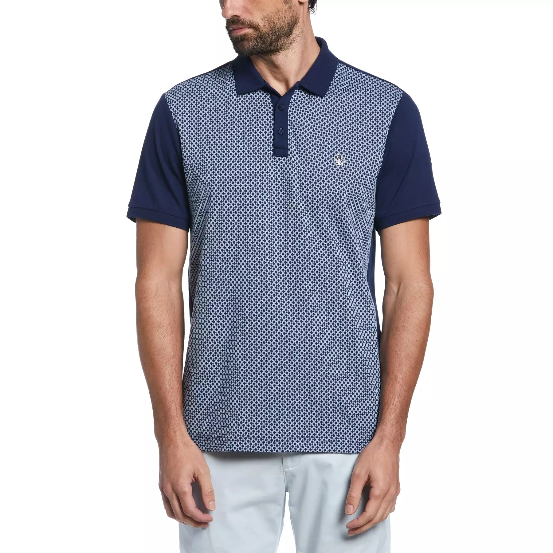 Original Penguin Men's Jacquard Front Polo Shirt.