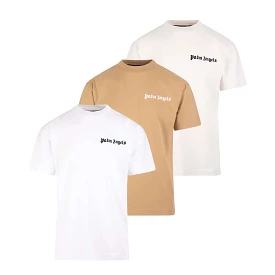 PALM ANGELS Nude Shades Logo T-shirt - 3 Pack