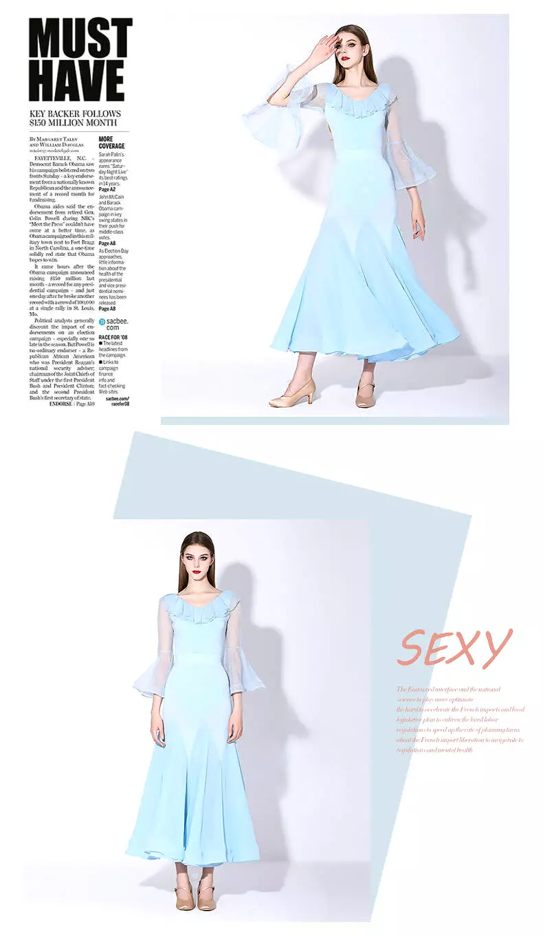 Pastel Ballroom Dance Dress | Yellow Purple Blue | 876