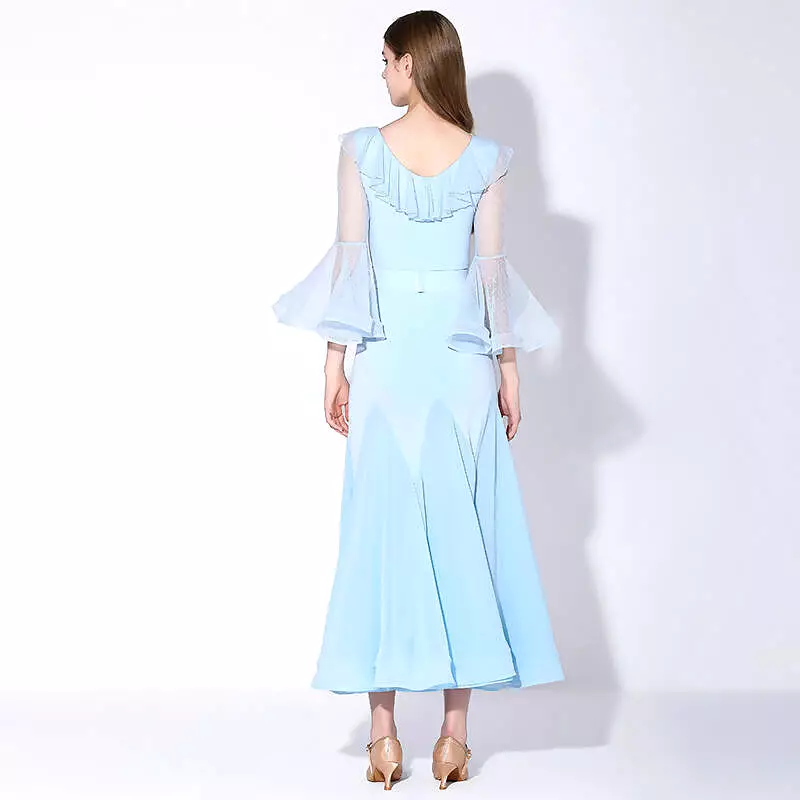 Pastel Ballroom Dance Dress | Yellow Purple Blue | 876