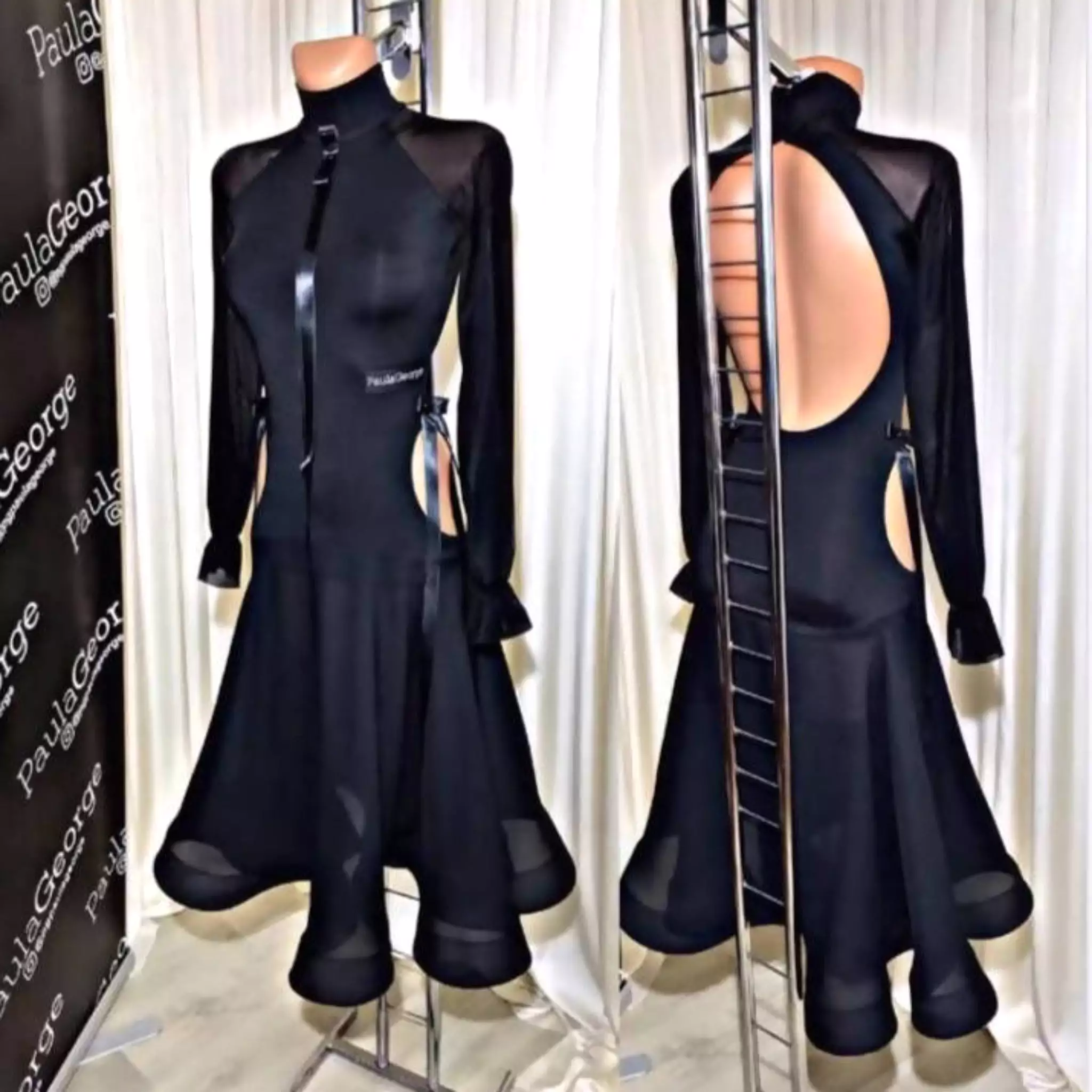 Paula George Black Ballroom Dress