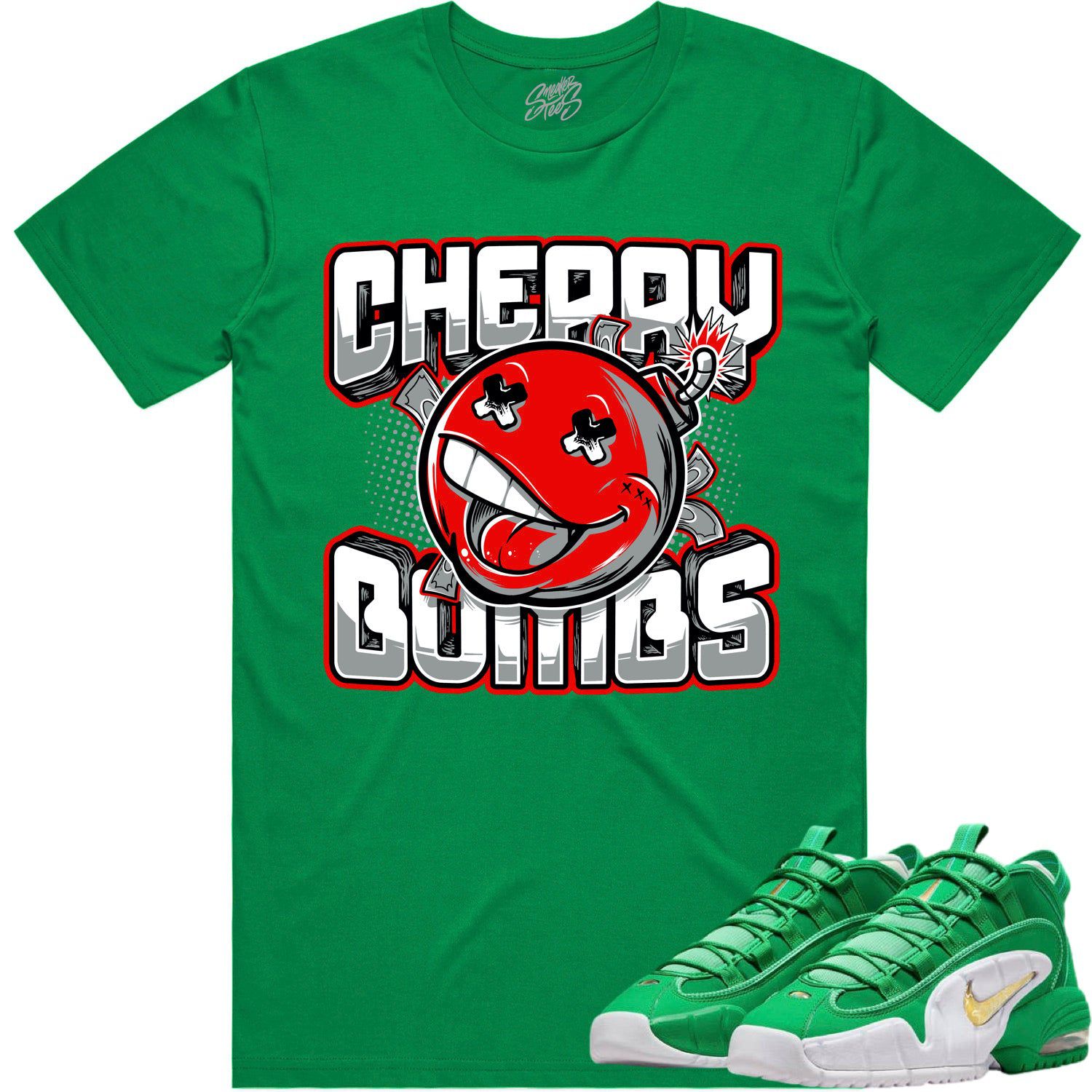 Penny 1 Stadium Green 1s Shirt - Red Cherry Bombs