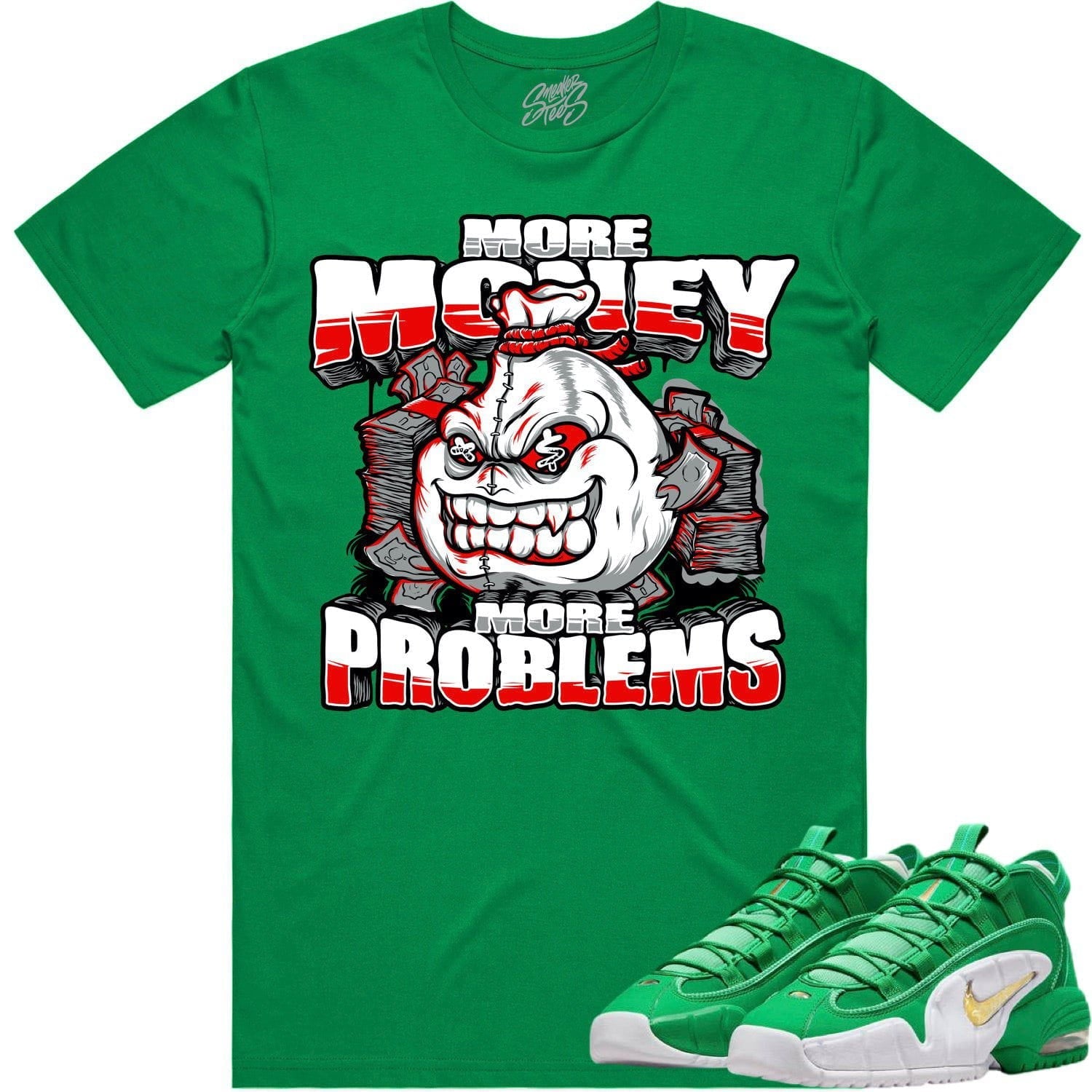 Penny 1 Stadium Green 1s Shirt - Red with Additional Challenges