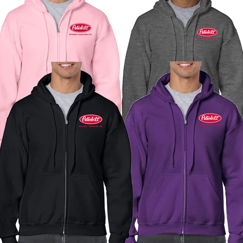 Peterbilt Manitoba Zip Hoodie in Gildan Black for Men