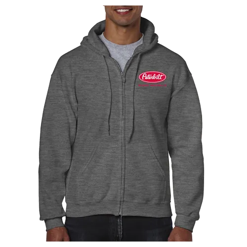 Peterbilt Manitoba Zip Hoodie in Gildan Black for Men