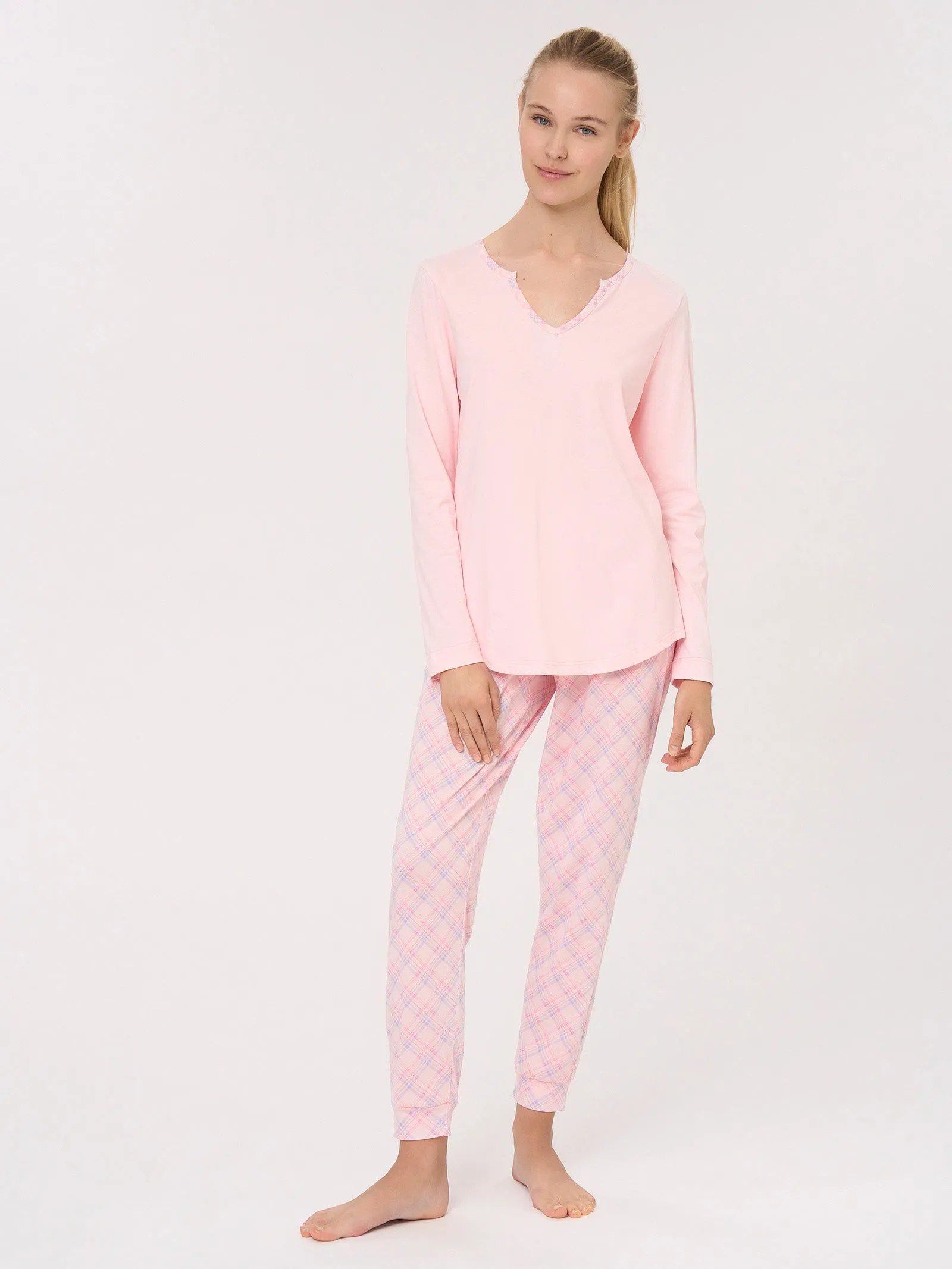 Cotton Jersey V-Neck Pajamas Fant Mary's Rose