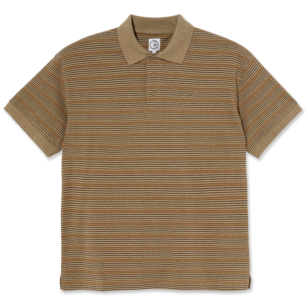 Polar Skate Co Striped Polo Shirt.