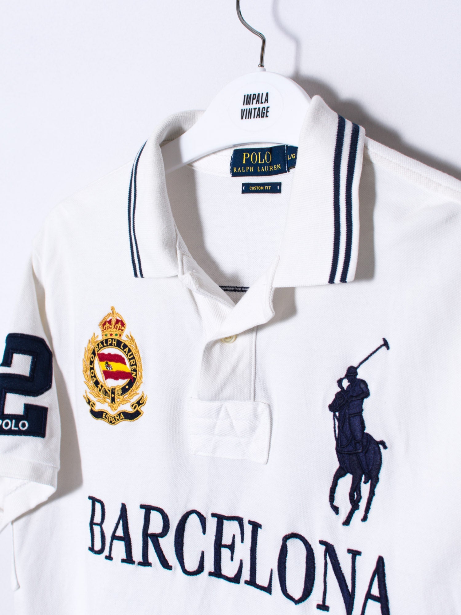 Polo Ralph Lauren Barcelona White Polo Shirt.