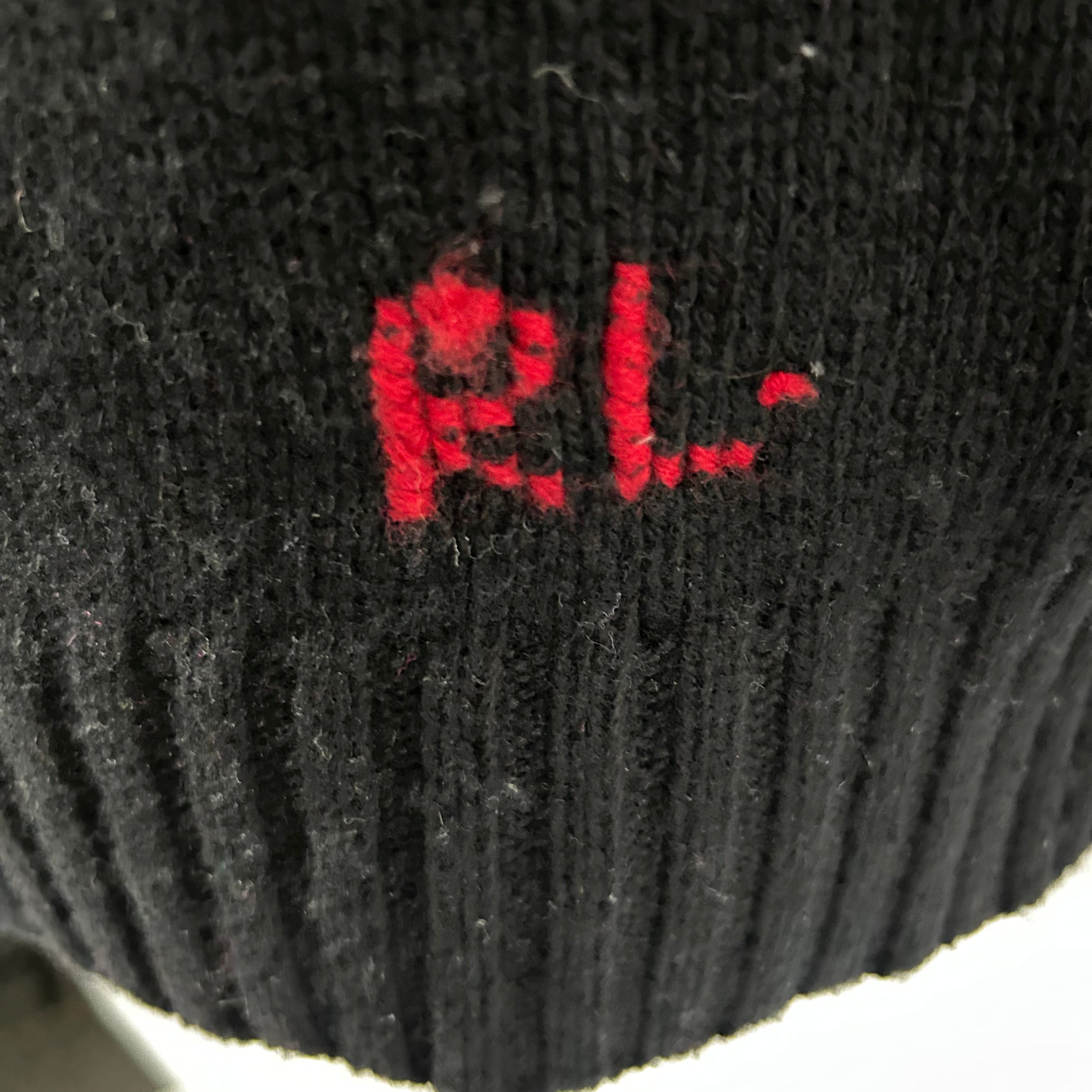 Polo Ralph Lauren Black Wool Cashmere Bear Hooded Sweater XS