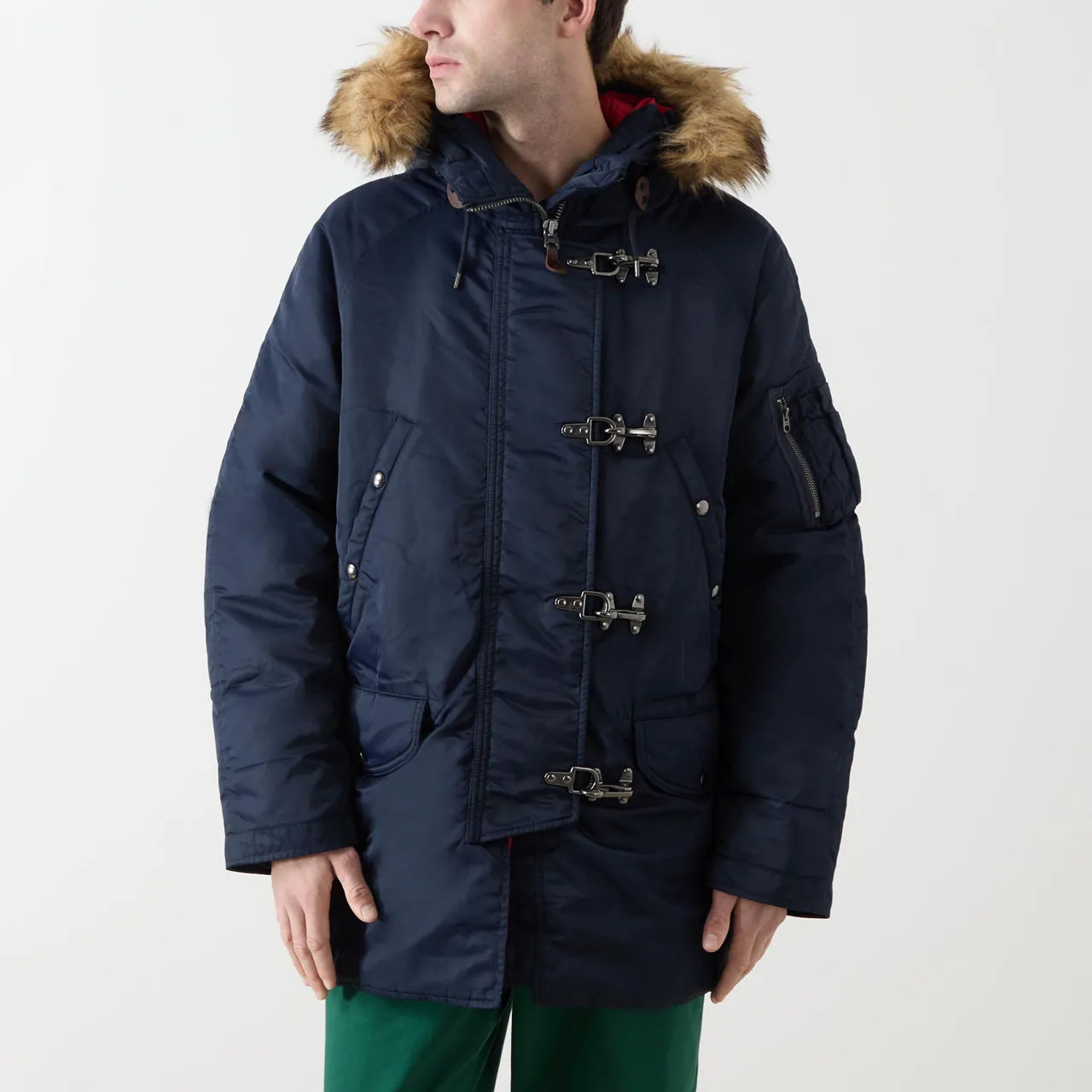 POLO RALPH LAUREN Faux-Fur Hooded Parka Jacket Navy