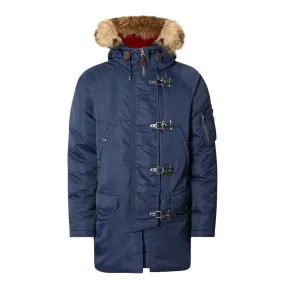 POLO RALPH LAUREN Faux-Fur Hooded Parka Jacket Navy