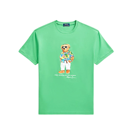 Polo Ralph Lauren Green Classic Fit Polo Bear Jersey T-Shirt