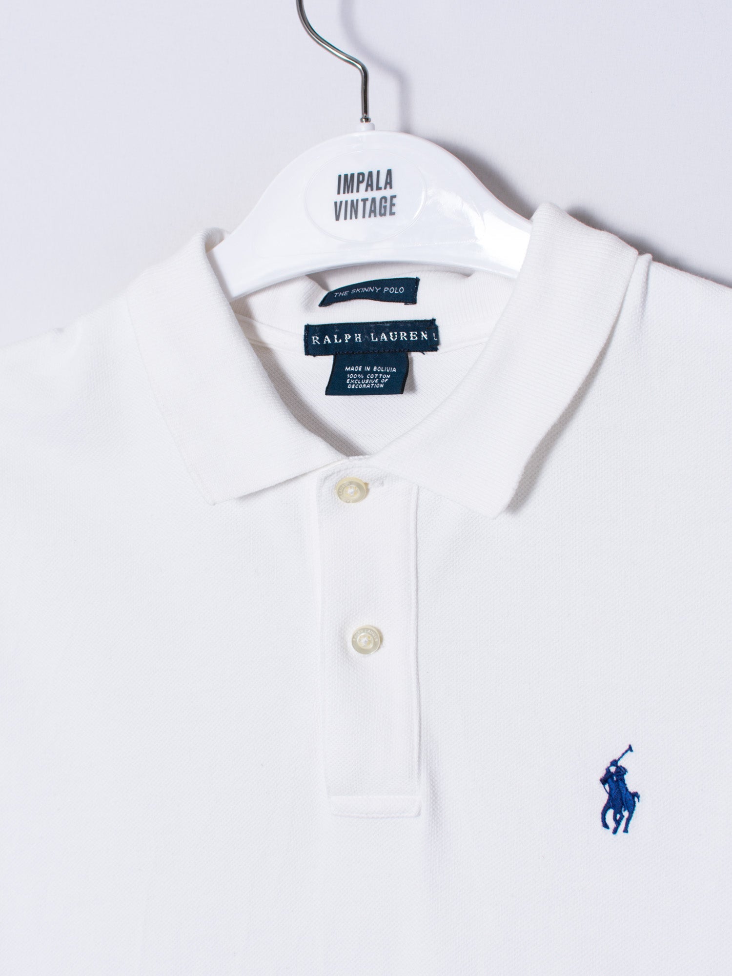 Polo Ralph Lauren Slim Fit White Polo Shirt.