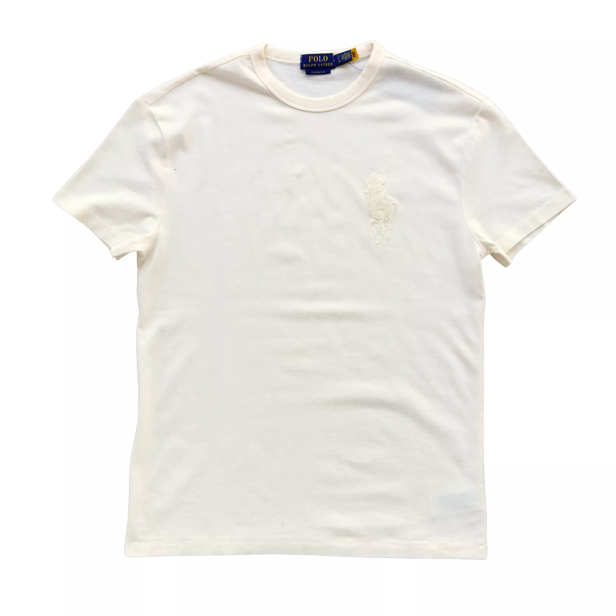 Polo Ralph Lauren T-shirt Cream Embroidered Chest T-shirt