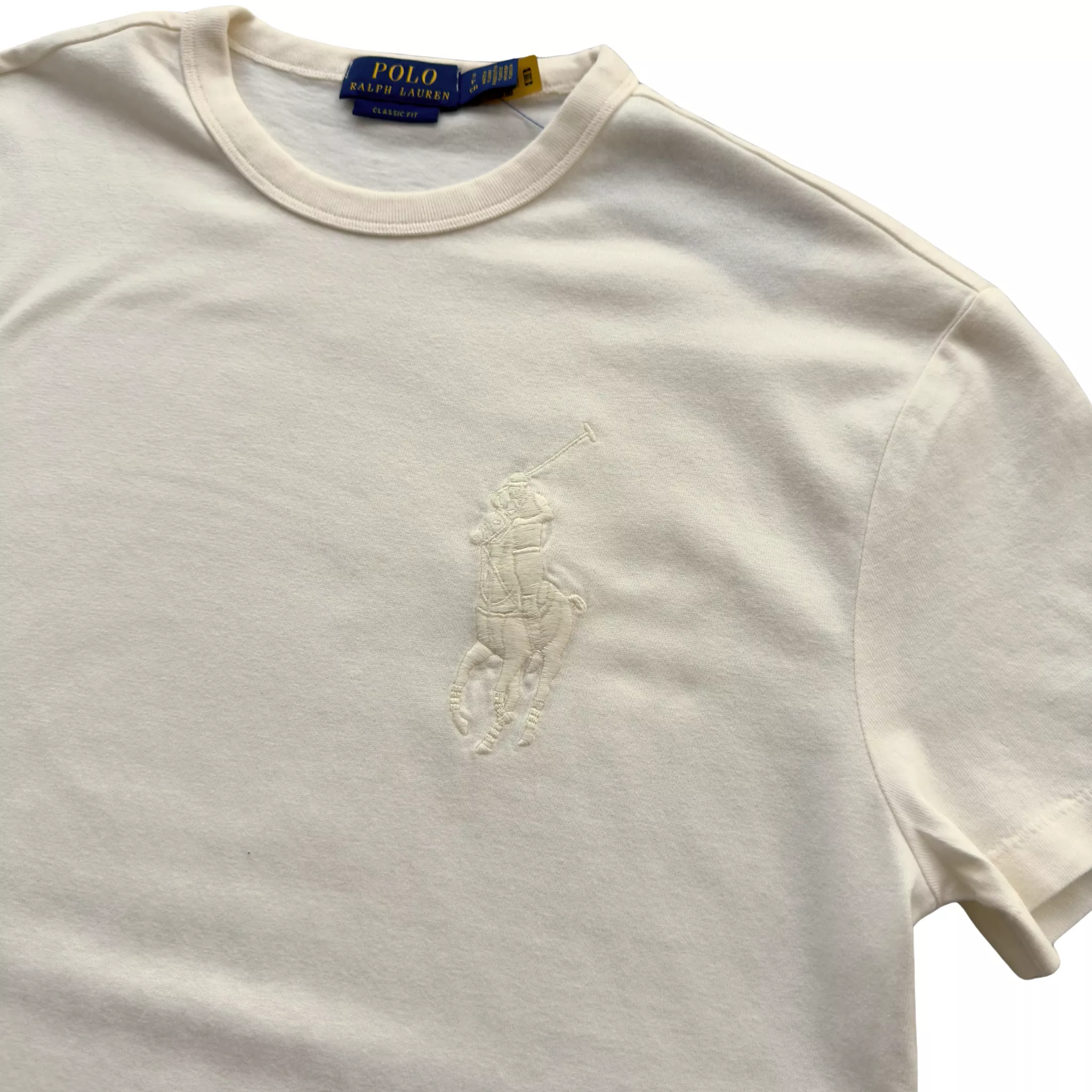 Polo Ralph Lauren T-shirt Cream Embroidered Chest T-shirt