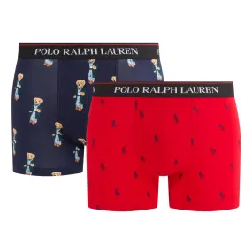 POLO RALPH LAUREN Two-Pack Logo Boxers Red