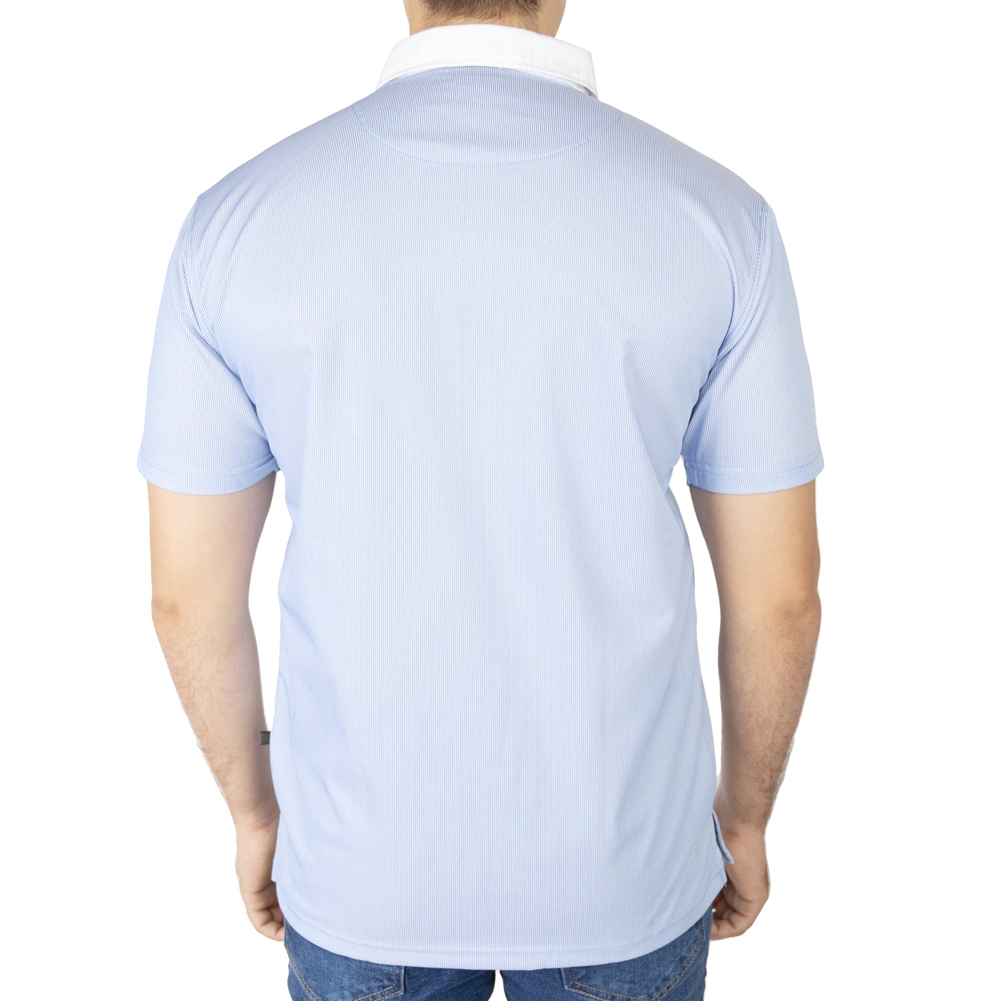 Polo Shirt - Sky/White