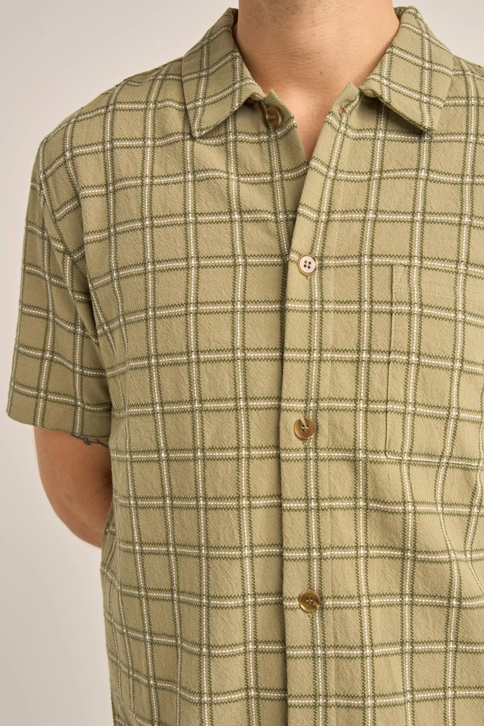 Green Postcard Checked Shirt