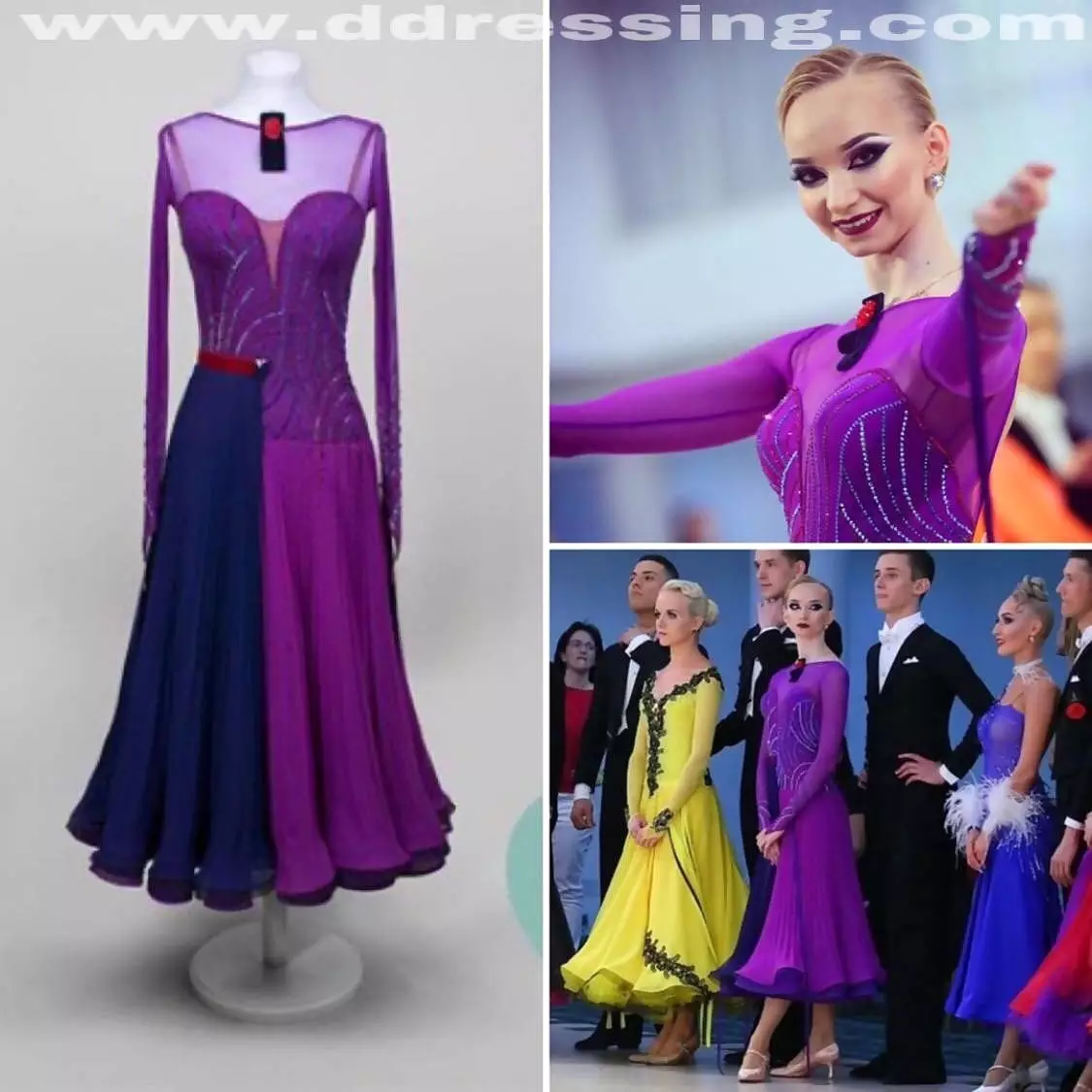 Purple Ballroom Dress by EM Couture