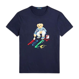 Ralph Lauren Polo Bear Painter Jersey T-Shirt - Navy