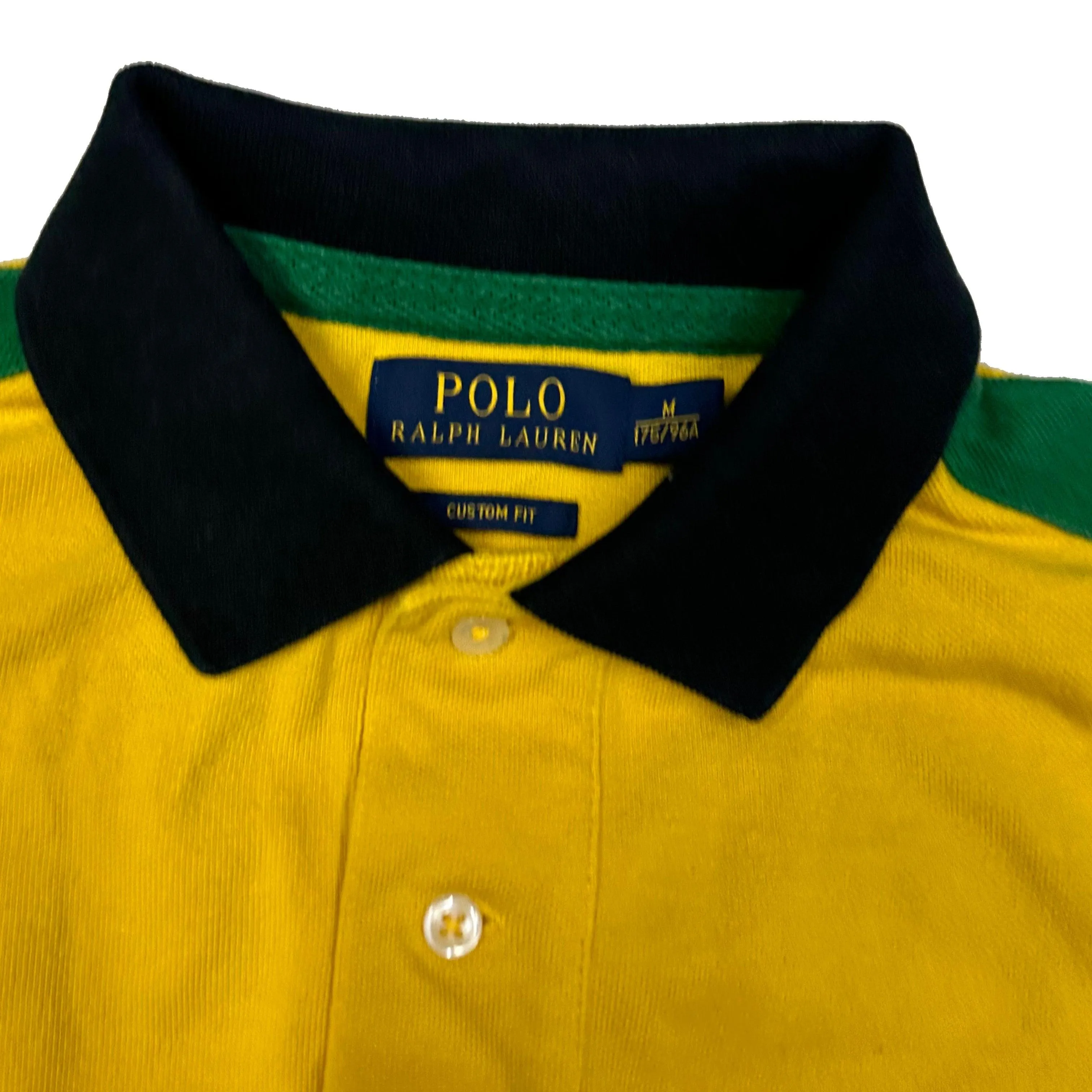 Yellow Brazil Spellout Polo by Ralph Lauren