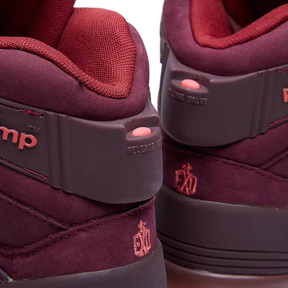 Reebok Limited Editions Pump Certified Dark Red Burgundy