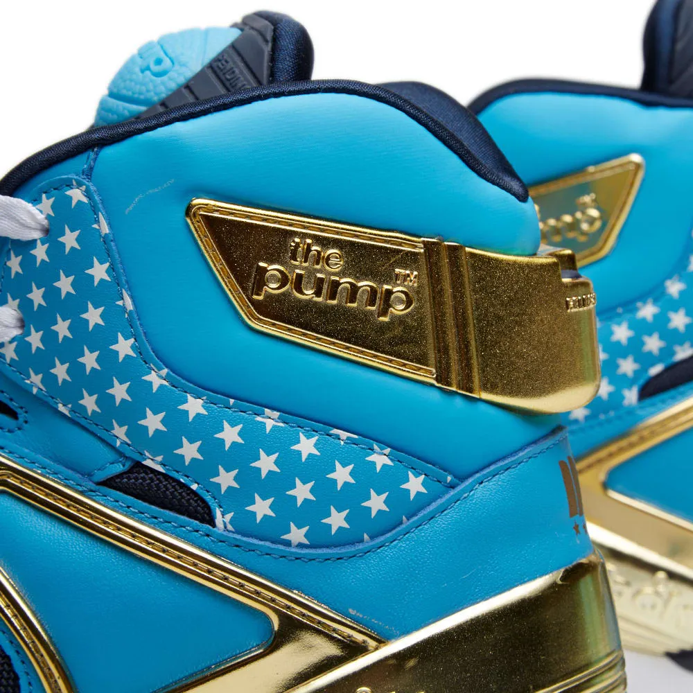 Reebok Certified California Blue & Matte Gold Pump by Major.